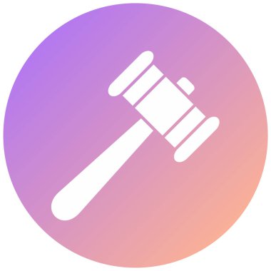 açık artırma vektör renk simgesi