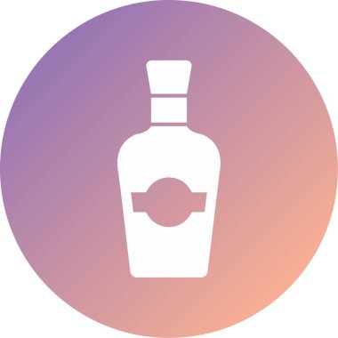 Bir şişe simgesinin vektör illüstrasyonu