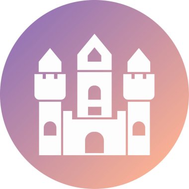 Şato. Web simgesi basit illüstrasyon