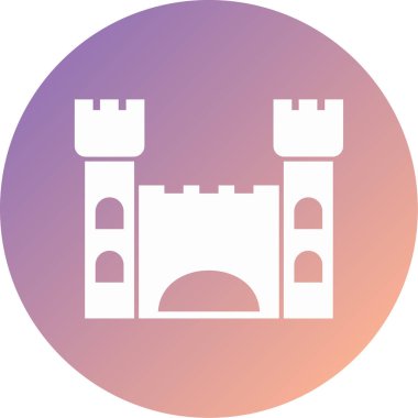 Şato simgesi, vektör illüstrasyonu