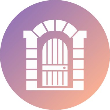 kapı simgesi vektör illüstrasyonu