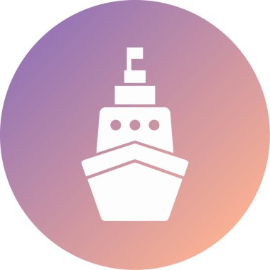 Gemi. Web simgesi basit illüstrasyon