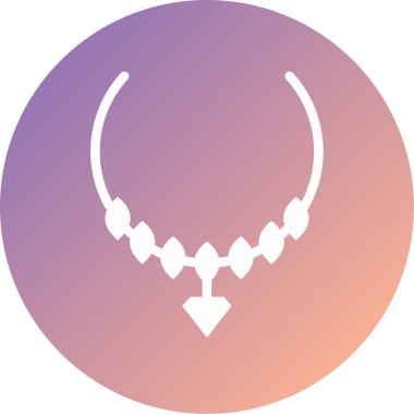 Kolye. Web simgesi basit illüstrasyon