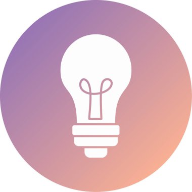 Ampul. Web simgesi basit illüstrasyon