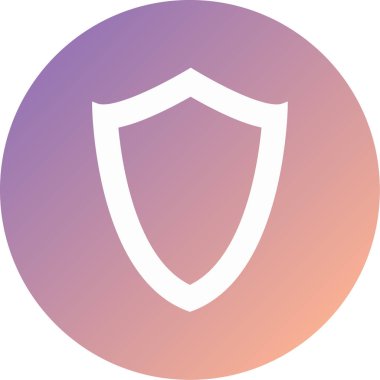 Kalkan. Web simgesi basit illüstrasyon