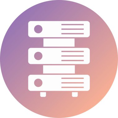 veritabanı. Web simgesi basit illüstrasyon