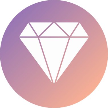 Elmas. Web simgesi basit illüstrasyon