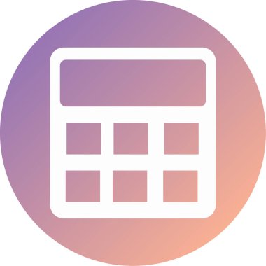 Hesap makinesi. Web simgesi basit illüstrasyon