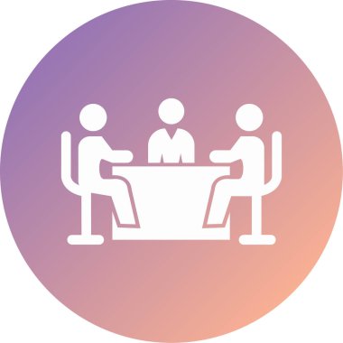 İnsanların vektör illüstrasyonu ve iş simgesi