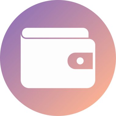 Cüzdan. Web simgesi basit tasarım