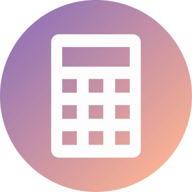 Hesap makinesi. Web simgesi basit illüstrasyon