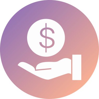 Dolar işareti simgesi, vektör çizimi