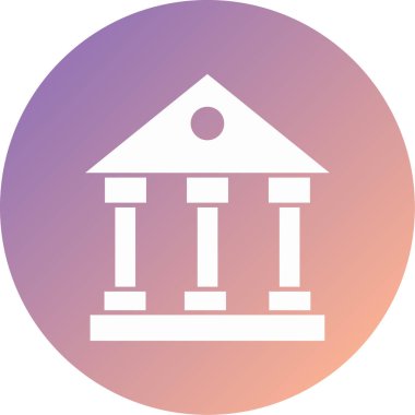 Banka simgesi, vektör illüstrasyonu