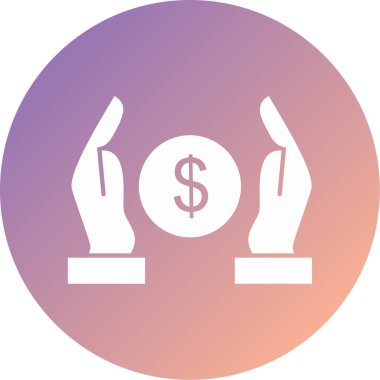 Dolar işareti simgesi, vektör çizimi