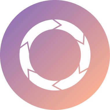 Saat tasvir eden dairesel bir simgenin çizimi