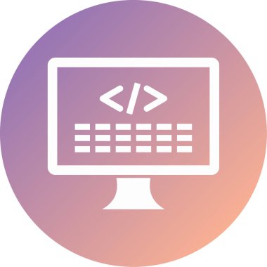 Seo ve teknoloji simgesinin vektör illüstrasyonu