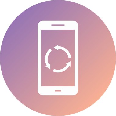 Cep telefonu simgesi, vektör illüstrasyonu