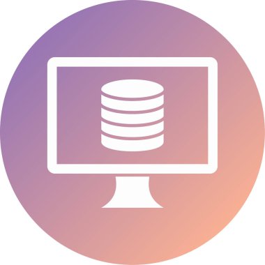 veritabanı. Web simgesi basit illüstrasyon