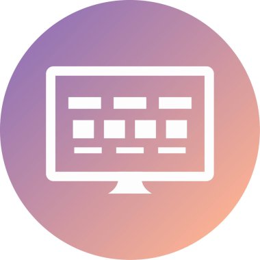 vektör lcd simgesi illüstrasyonu