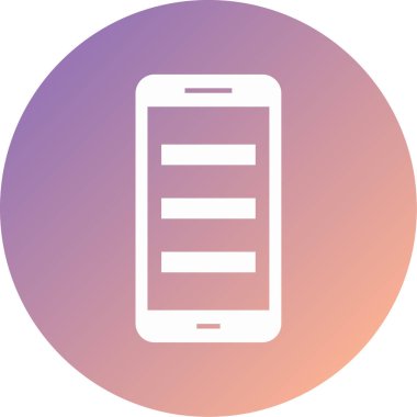 Cep telefonu. Web simgesi basit tasarım