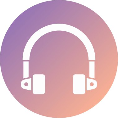 Kulaklık. Web simgesi basit tasarım