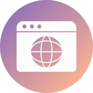 Tarayıcı penceresi. Web simgesi