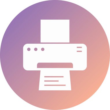 Yazıcı. Web simgesi basit illüstrasyon