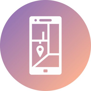 Cep telefonu. Web simgesi basit illüstrasyon