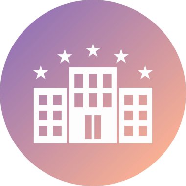 Modern otel simgesinin vektör illüstrasyonu