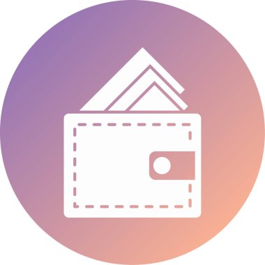 cüzdan ikonu vektör illüstrasyonu