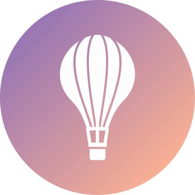 sıcak hava balonu simgesi, vektör illüstrasyonu