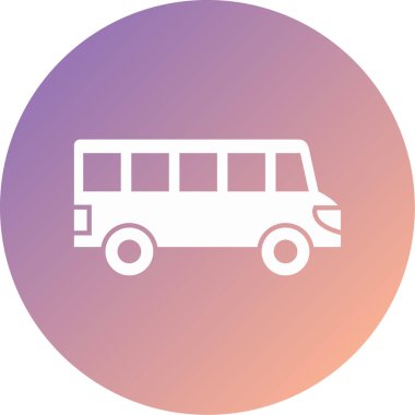 Otobüs. Web simgesi basit illüstrasyon