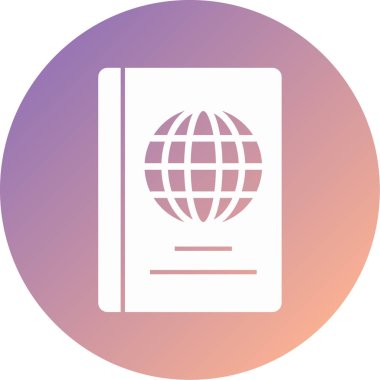 Pasaport. Web simgesi basit illüstrasyon