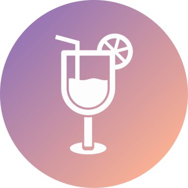 Kokteyl. Web simgesi basit illüstrasyon