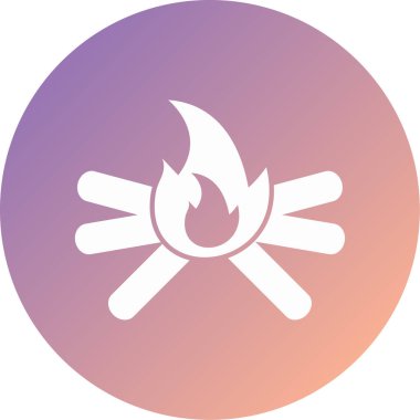 Benzersiz kamp vektör simgesi