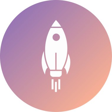 roket ikonu vektör illüstrasyonu