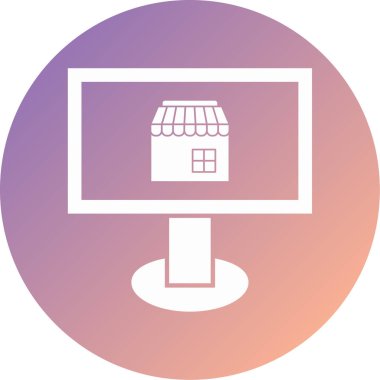 Alışveriş vektör glif simgesi