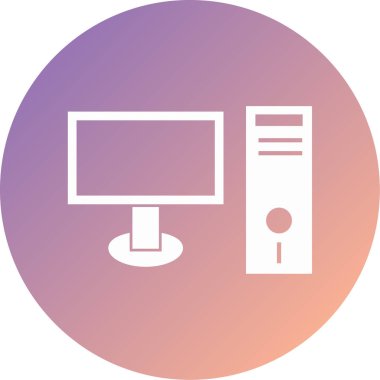 Bilgisayar. Web simgesi basit illüstrasyon