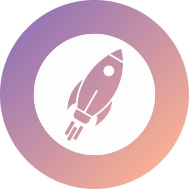 roket ikonu vektör illüstrasyonu