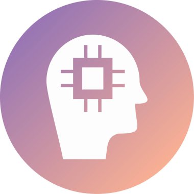 Beyin. Web simgesi basit illüstrasyon