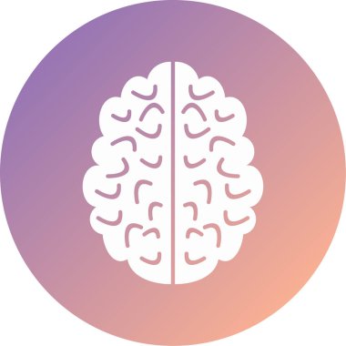 Beyin. Web simgesi basit illüstrasyon