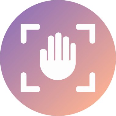 Bir el simgesinin vektör illüstrasyonu