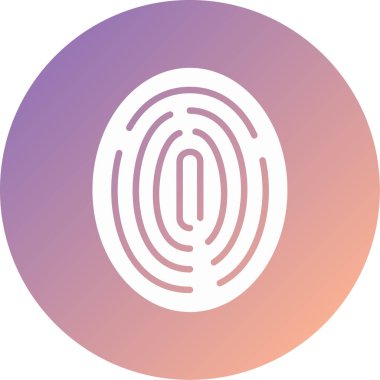 Parmak izi. Web simgesi basit illüstrasyon