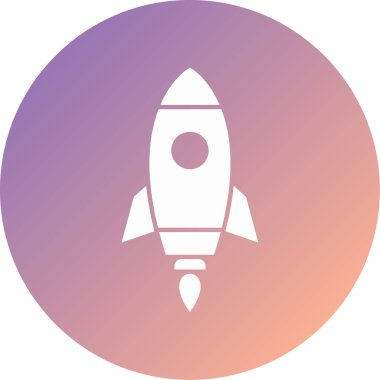 roket ikonu vektör illüstrasyonu