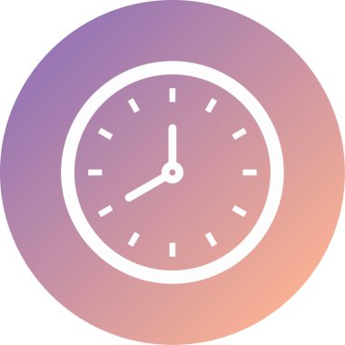 Saat. Web simgesi basit illüstrasyon