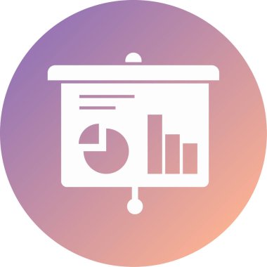 iş sunumu düz vektör simgesi