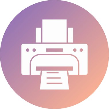 Yazıcı. Web simgesi basit tasarım