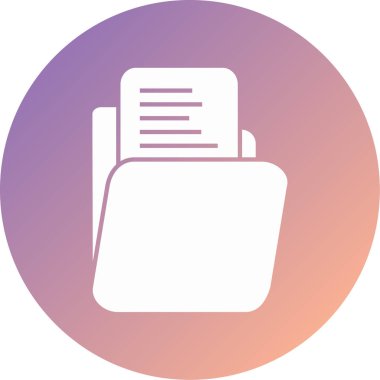 Dosya modern simgesinin vektör illüstrasyonu