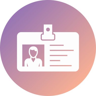 Kimlik kartı simgesi, vektör illüstrasyonu