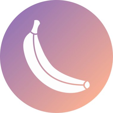 Benzersiz muz ikonu vektör illüstrasyonu